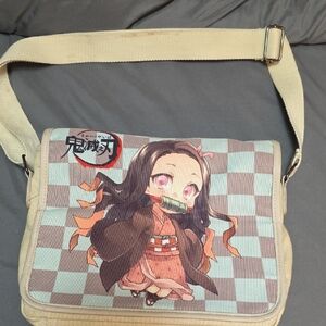 Anime Character Crossbody Bag - Beige and Brown